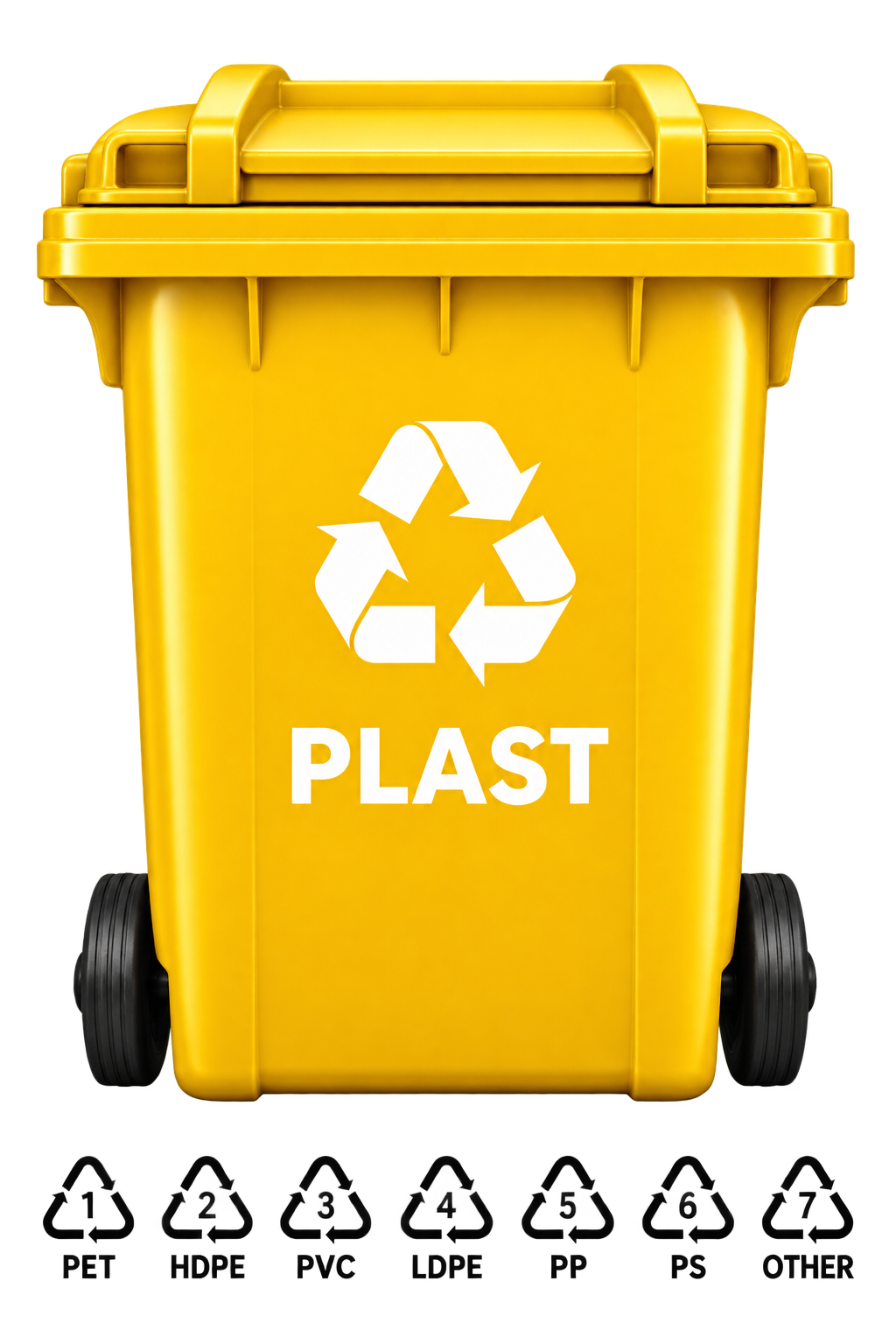 Žlutý kontejner na plast